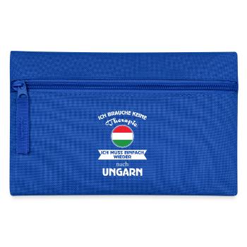 Keine Therapie - Ungarn - Federtasche - Royalblau - Vorne