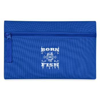 BORN TO FISH angle angeln 1983 - Federtasche - Royalblau - Vorne
