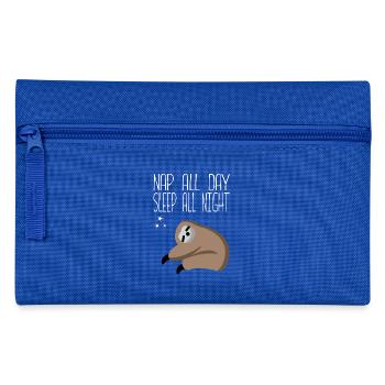 Nap all day sleep all night - Pencil Case - royal blue - Front