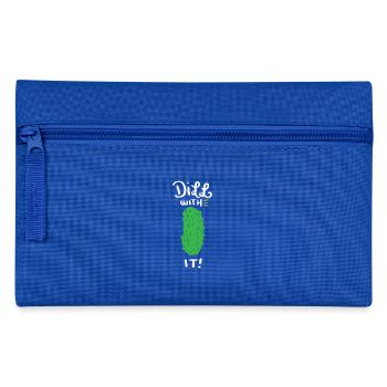 Dill with it! Lustig Spruch Gurke Cool Geschenk - Federtasche - Royalblau - Vorne