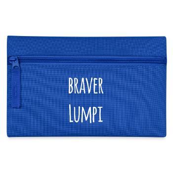 braver Lumpi Hund Haustier - Federtasche - Royalblau - Vorne