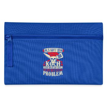 God created the cook - Pencil Case - royal blue - Front