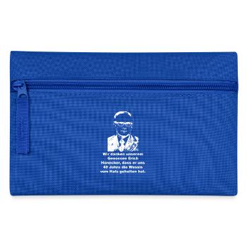 DDR Ossi Honecker Spruch lustig Wessi - Federtasche - Royalblau - Vorne