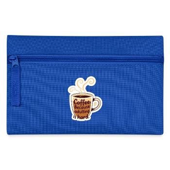 Lustig Kaffee Gemütlich Koffein Humor Erwachsen - Federtasche - Royalblau - Vorne
