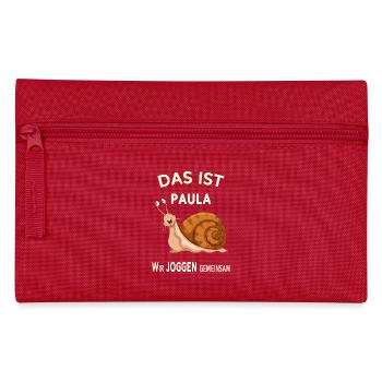 Gemeinsam joggen Lustige Sprüche Humor - Federtasche - Rot - Vorne