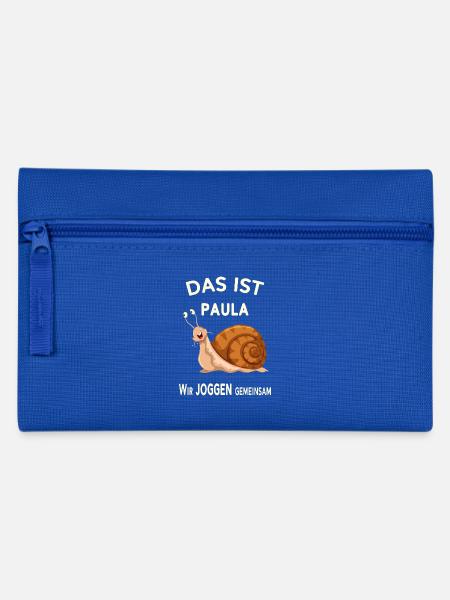 Gemeinsam joggen Lustige Sprüche Humor - Federtasche - Royalblau