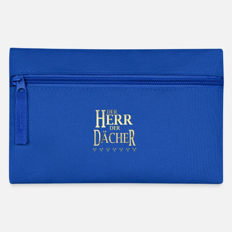 DER HERR DER DÄCHER gold - Federtasche - Royalblau