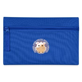 Dessin humoristique de cochon d'Inde spirit animal - Trousse - bleu royal - Devant