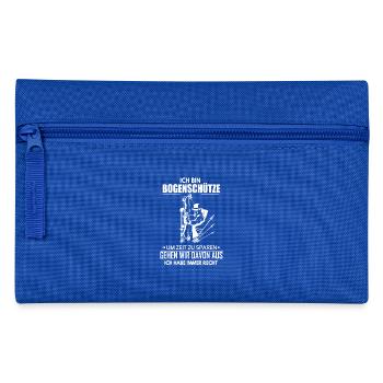Ich bin Bogenschütze - Federtasche - Royalblau - Vorne