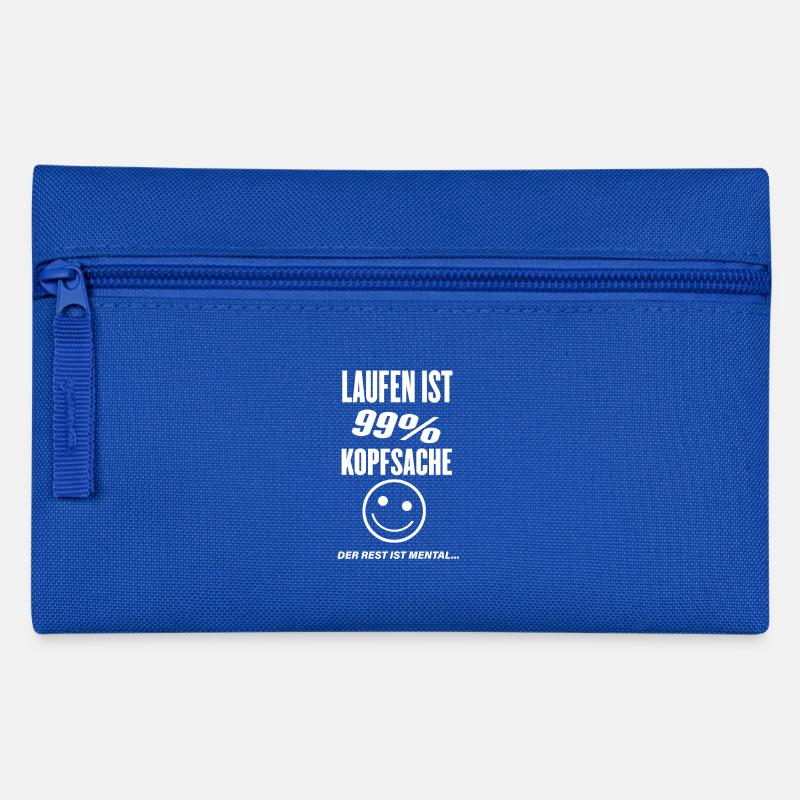 Laufen ist Kopfsache - Federtasche - Royalblau