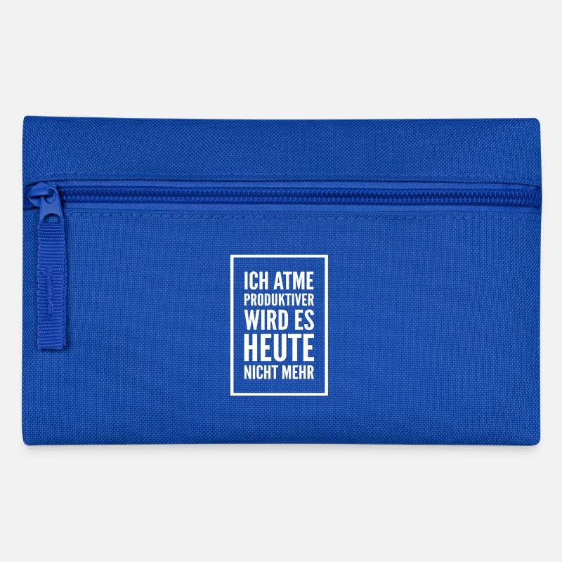 Lustiger Spruch - Federtasche - Royalblau