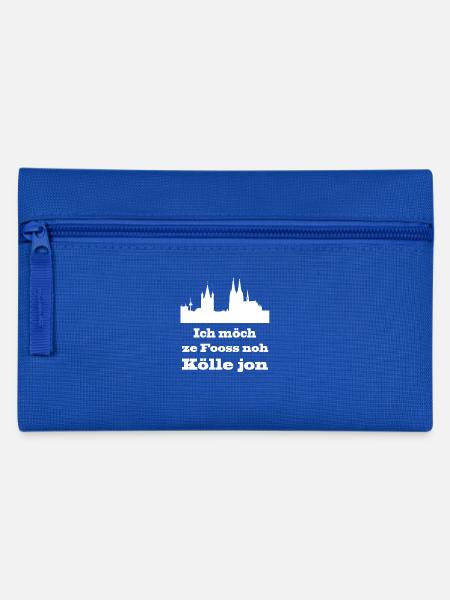 Köln / Kölsch: Ich möch ze Foos noh Kölle jon. - Federtasche - Royalblau