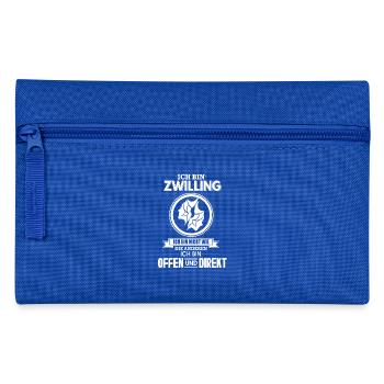 Zwilling Sternzeichen - Federtasche - Royalblau - Vorne