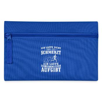 Laufen Läufer Lauf Shirt T-Shirt Bis Schmerz - Federtasche - Royalblau - Vorne