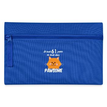Il a fallu 61 ans pour regarder ce pawsome - Trousse - bleu royal - Devant