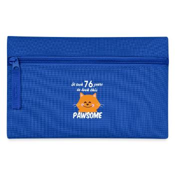 It took 76 years to look this pawsome - Pencil Case - royal blue - Front
