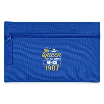 Die Königin regiert seit 1987 - Federtasche - Royalblau - Vorne