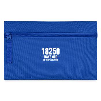 18250 Days Old But Who s Counting - Pencil Case - royal blue - Front