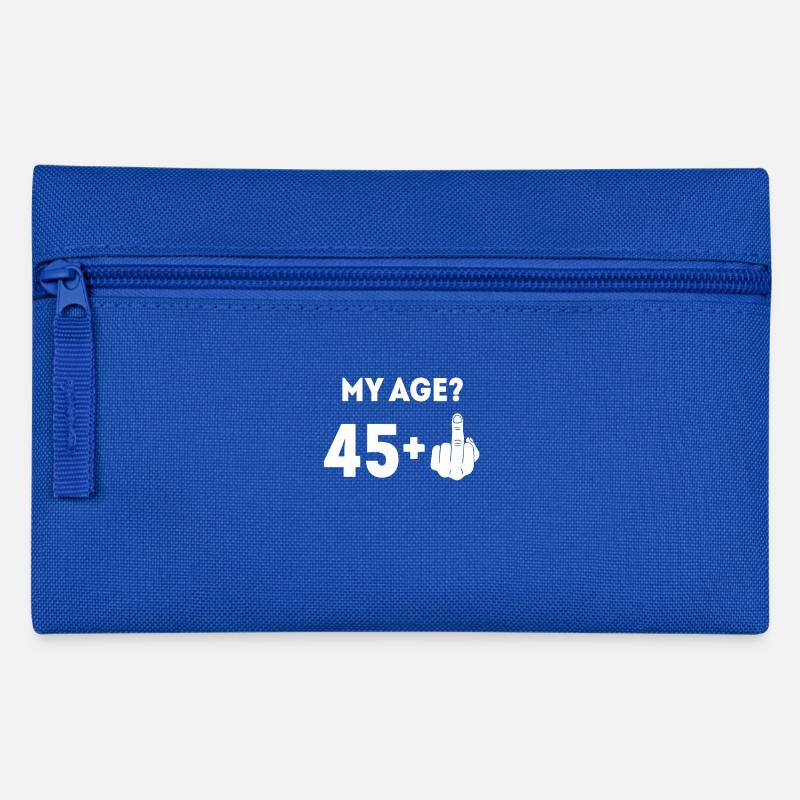 Mein Alter 45 plus der Finger - Federtasche - Royalblau