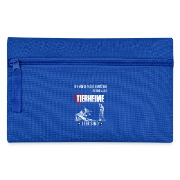 Tierschutz - Federtasche - Royalblau - Vorne
