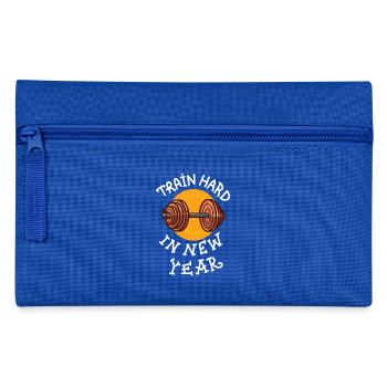 Hard training - a good intent for the new year - Pencil Case - royal blue - Front