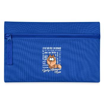 Ich bin Deutscher Spitz Weißer Zwerg - Federtasche - Royalblau - Vorne