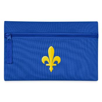 Goldene Lilie - Federtasche - Royalblau - Vorne