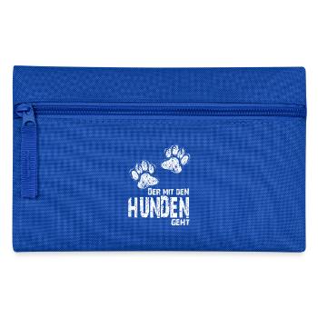 Dogs goes - paws - Pencil Case - royal blue - Front