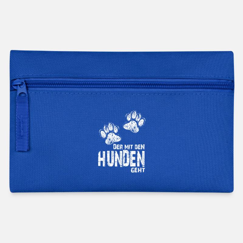 Hunden geht - Pfoten - Federtasche - Royalblau