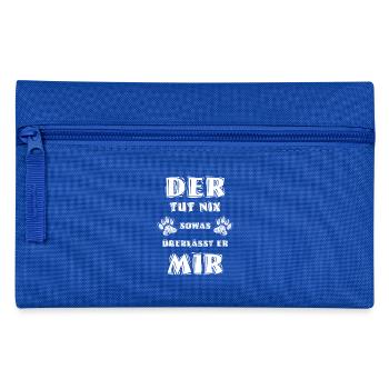 He doesn't do anything - Pencil Case - royal blue - Front