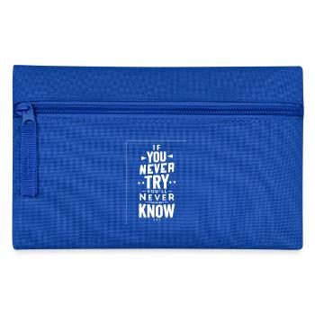 If you never try you`ll never know - Federtasche - Royalblau - Vorne