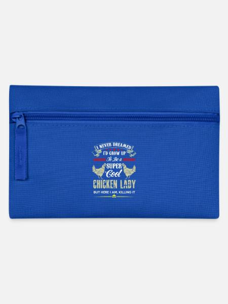 Huhn Hahn Chicken Geschenkidee - Federtasche - Royalblau