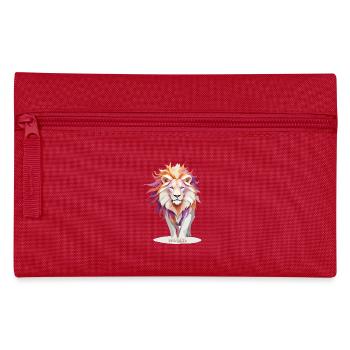Lion Playful Adorable Fun Animal Colorful - Pencil Case - red - Front