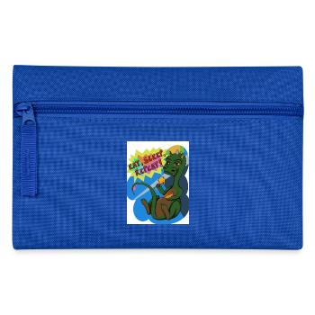 Eat sleep repeat - Trousse - bleu royal - Devant