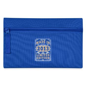 Original 2013 Vintage Vintage Retro Geburtstag - Federtasche - Royalblau - Vorne