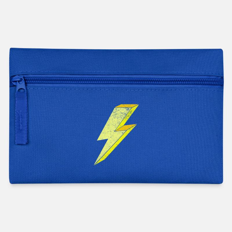 Lightning symbol stain design on clothes 3D - Pencil Case - royal blue