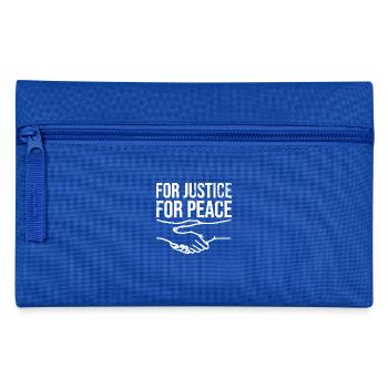 Pour la justice pour la paix - Trousse - bleu royal - Devant