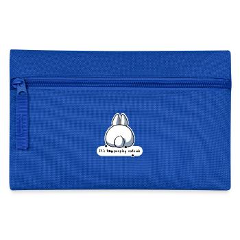 It's Too Peopley Outside - Pencil Case - royal blue - Front