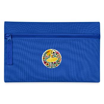 Gelbe Ballerina - Federtasche - Royalblau - Vorne