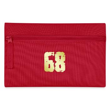 68 Zahl Vintage - Federtasche - Rot - Vorne