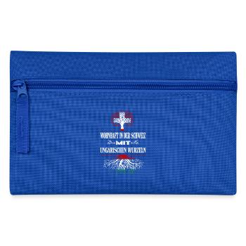 Schweiz-Ungarn - Federtasche - Royalblau - Vorne