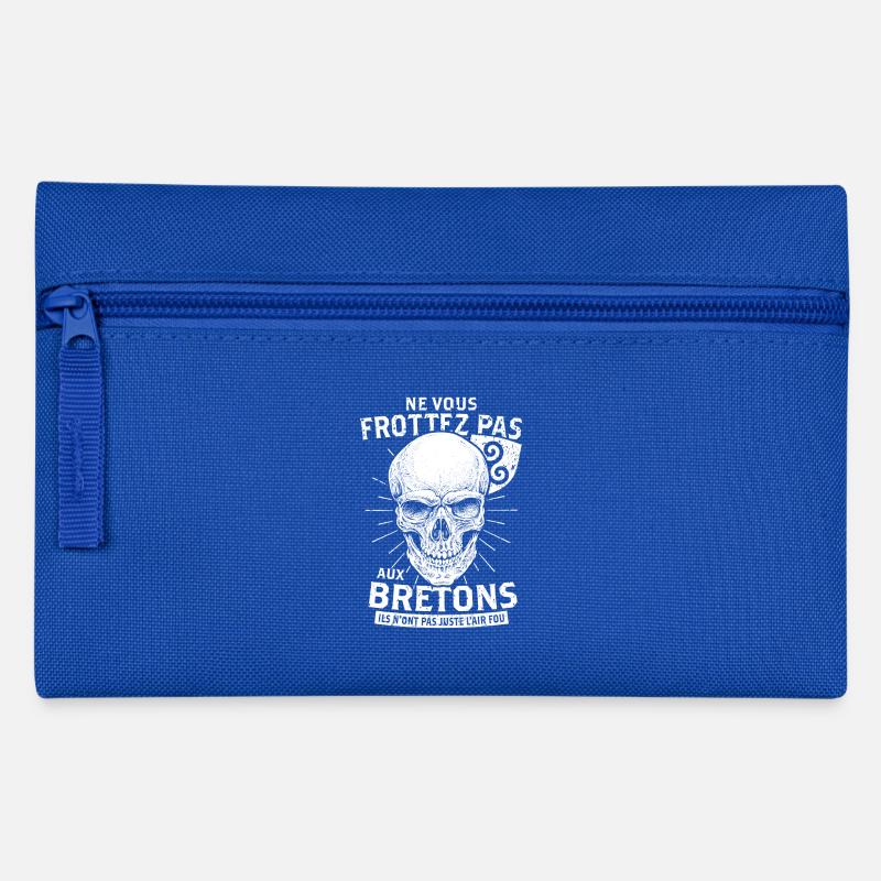 Ne vous FROTTEZ pas aux Bretons - Trousse - bleu royal