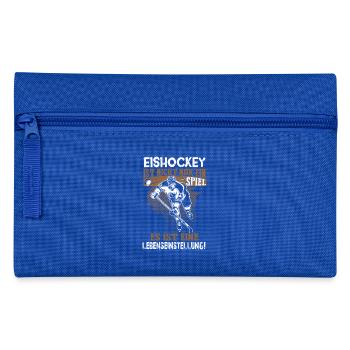 Eishockey - eine Lebenseinstellung - Federtasche - Royalblau - Vorne