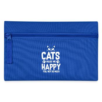 Cats makes me happy - you, not so much - Pencil Case - royal blue - Front