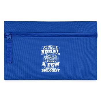 Funny Biology Shirt All Men Equal - Federtasche - Royalblau - Vorne