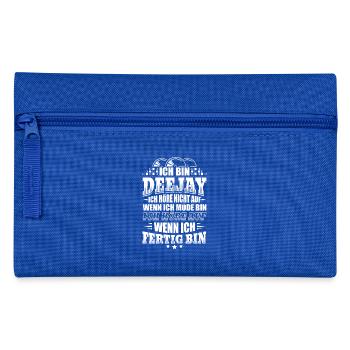 DJ Deejay Djing Shirt T-Shirt Nicht Müde - Federtasche - Royalblau - Vorne