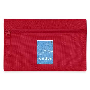 London hipster city map blue - Pencil Case - red - Front