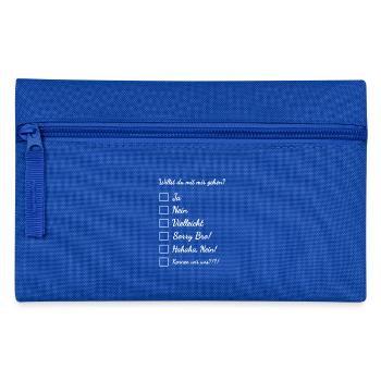 Tu veux aller avec moi ? - Trousse - bleu royal - Devant