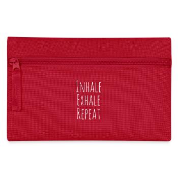 Inhale exhale - Pencil Case - red - Front