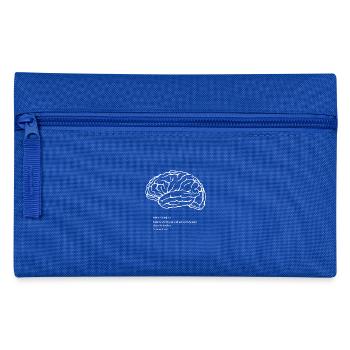 Brain: white - Pencil Case - royal blue - Front